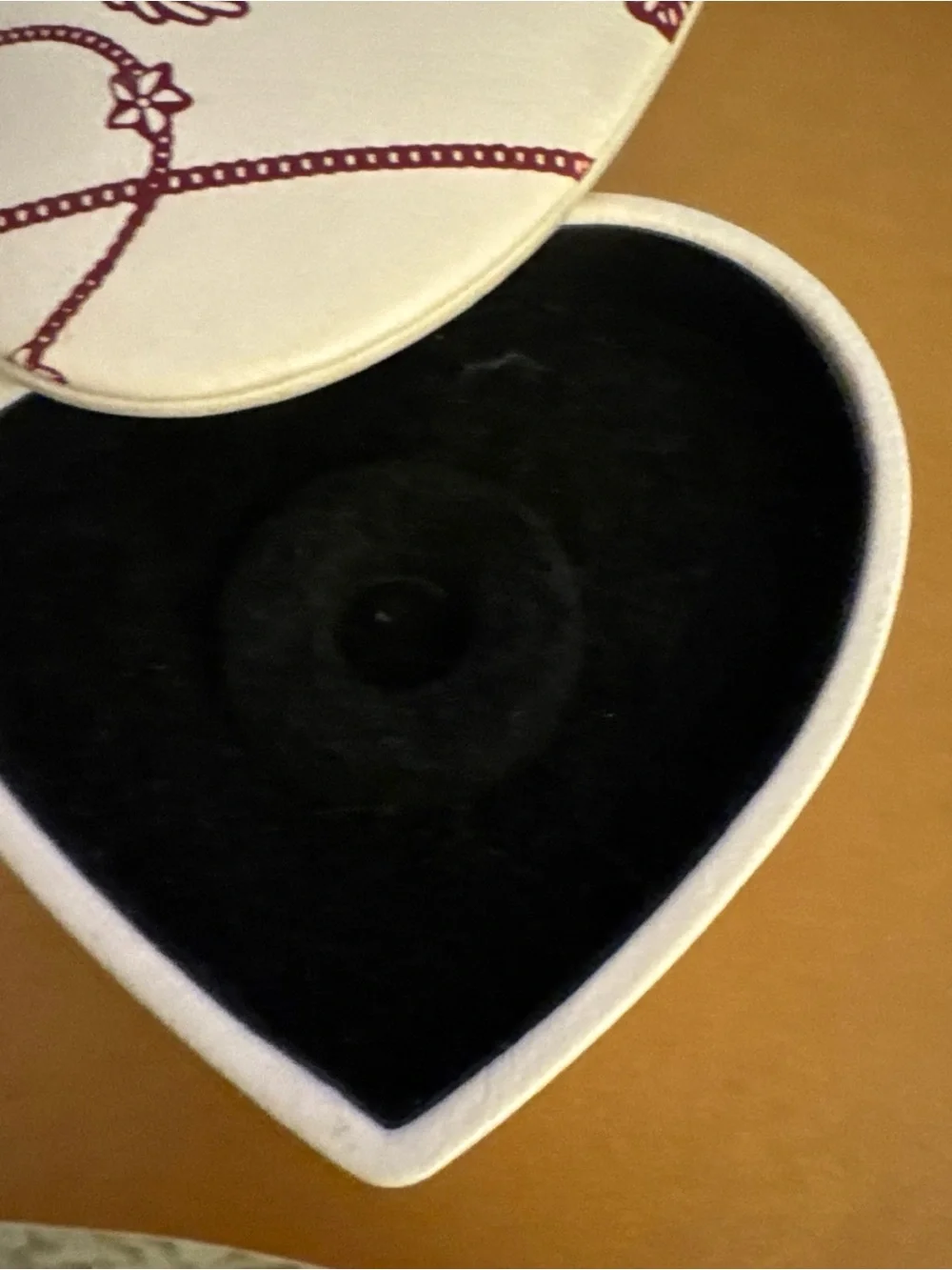 Pandora Leather Jewelry Box/Travel Case 2-Tiered Heart Shaped Pink & Maroon